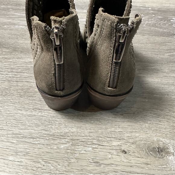 Vince Camuto Gray Suede Ankle Booties - Picture 4 of 7